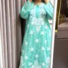 Mint Green mul mul printed plazo set