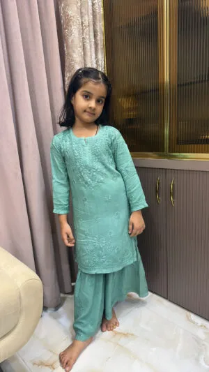 Dark Green Garara Set
