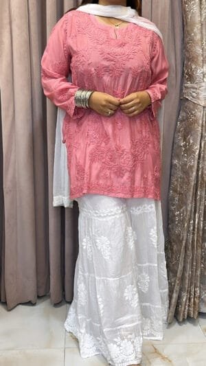 Blush Pure muslin 3D short top