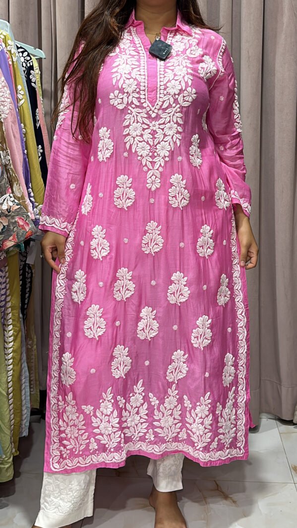 Pure muslin handwork kurti