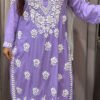 Lavender Pure modal lucknowi plazo set