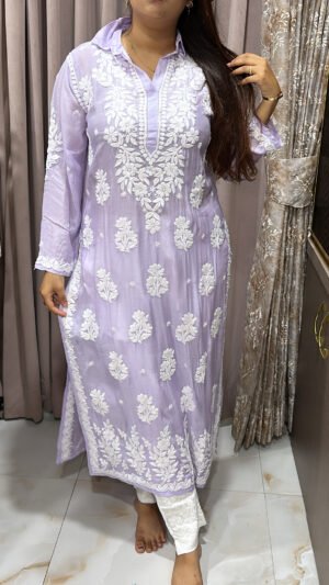 Pure muslin handwork kurti