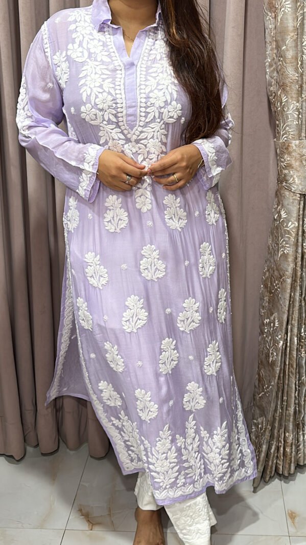 Pure muslin handwork kurti
