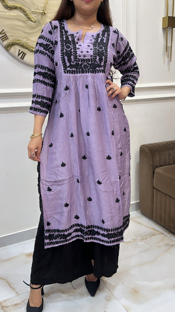 Pure Muslin black embroidery