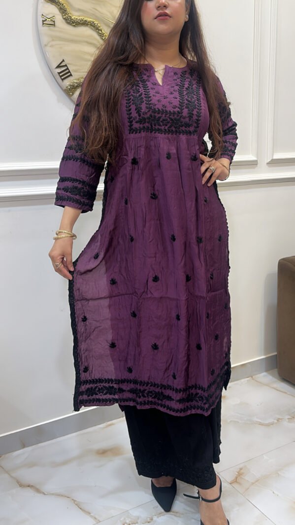 Pure Muslin black embroidery
