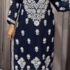 Navy blue Pure modal lucknowi plazo set