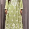 Parrot green Pure modal lucknowi plazo set