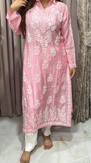 Pure muslin handwork kurti