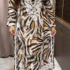 Animal print lucknowi kurti
